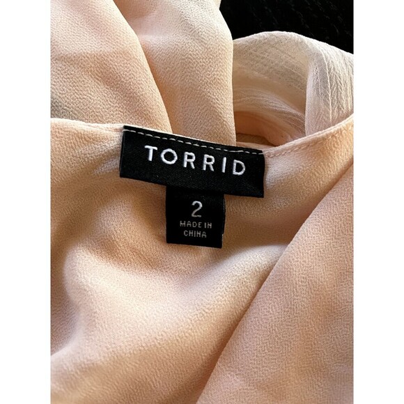 Torrid Womans Babydoll Top Size 2X Flowy Sheer Whimsicle Angelcore Fairy - Picture 6 of 16